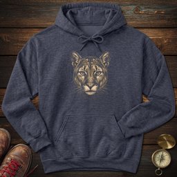 Mountain Lion Portrait Hoodie Gift For National Park Lover