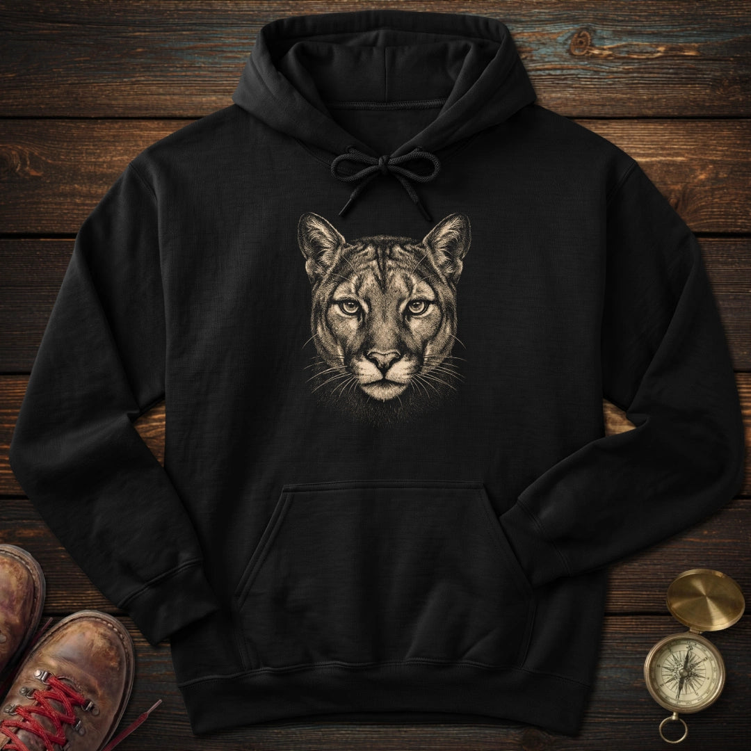 Mountain Lion Portrait Hoodie Gift For National Park Lover