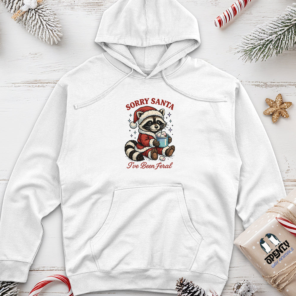 Sorry Santa I've Been Feral 2 Unisex Midweight Hoodie