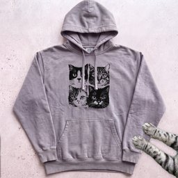 Cat Faces Hoodie Gift For Cat Lover