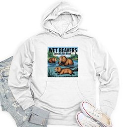 Wet Beavers Looking For Wood Unisex Midweight Hoodie