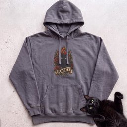 Cat Heart Tattoo Hoodie Personalized Custom Cat Graphic Hoodie Gift For Cat Lover