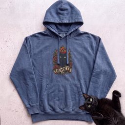 Cat Heart Tattoo Hoodie Personalized Custom Cat Graphic Hoodie Gift For Cat Lover