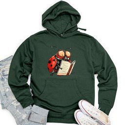 Scholarly Ladybug Unisex Midweight Hoodie
