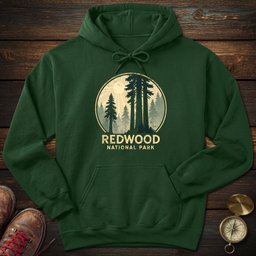 Redwood National Park Distressed Hoodie Gift For National Park Lover