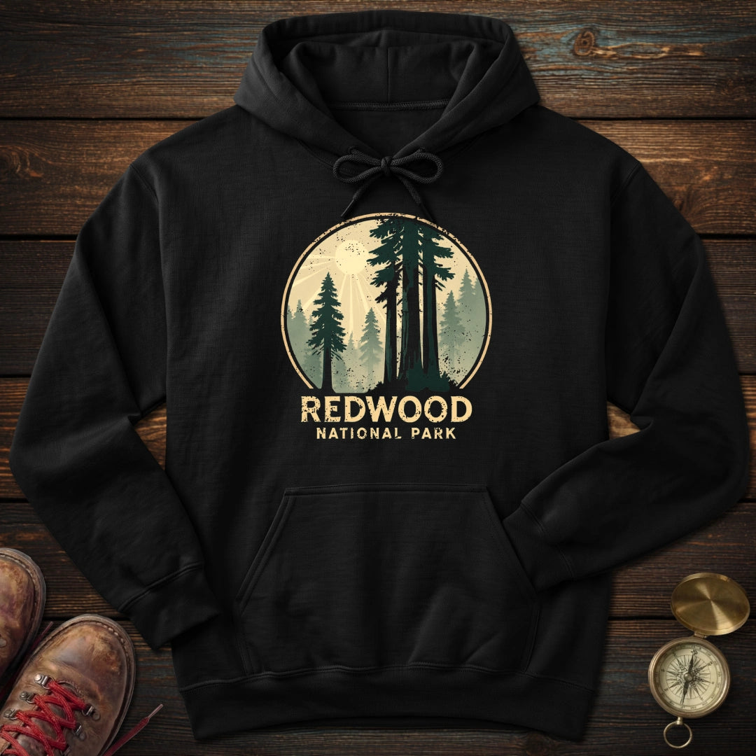 Redwood National Park Distressed Hoodie Gift For National Park Lover