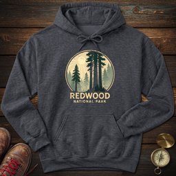 Redwood National Park Distressed Hoodie Gift For National Park Lover