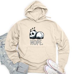 Panda Nope Unisex Midweight Hoodie