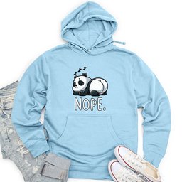 Panda Nope Unisex Midweight Hoodie