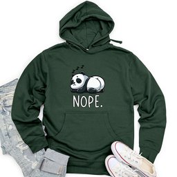 Panda Nope Unisex Midweight Hoodie