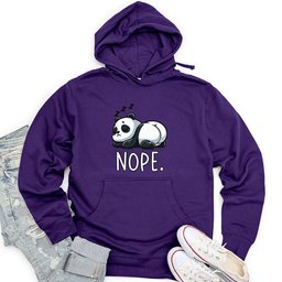 Panda Nope Unisex Midweight Hoodie