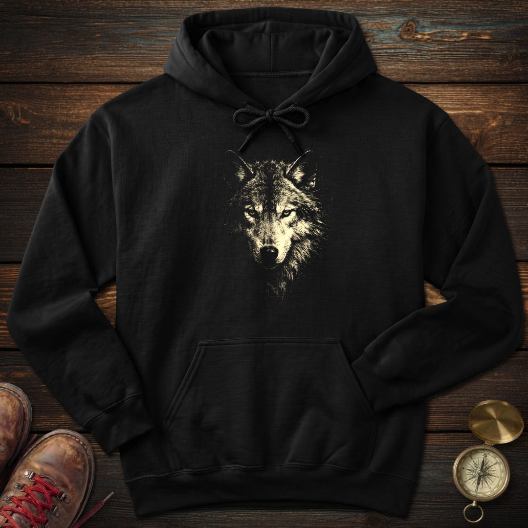 Wolf Archival Portrait Hoodie Gift For National Park Lover