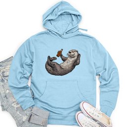 Otter Relaxation Unisex Midweight Hoodie