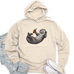 Otter Relaxation Unisex Midweight Hoodie