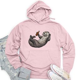 Otter Relaxation Unisex Midweight Hoodie