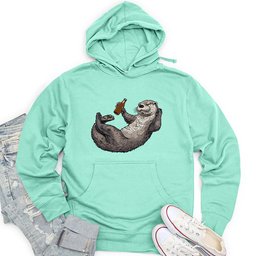 Otter Relaxation Unisex Midweight Hoodie