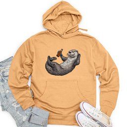 Otter Relaxation Unisex Midweight Hoodie
