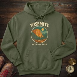 Yosemite National Park Graphic Hoodie Gift For National Park Lover