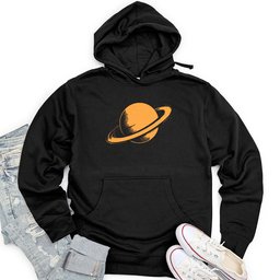 Saturn Planet With Rings Unisex Midweight Hoodie