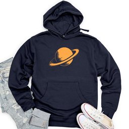 Saturn Planet With Rings Unisex Midweight Hoodie