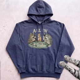 All In Poker Cats Hoodie Gift For Cat Lover
