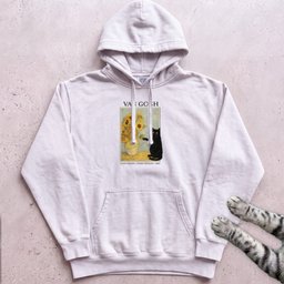 Art Sunflowers Hoodie Gift For Cat Lover