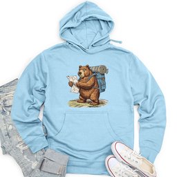 Tourist Bear Unisex Midweight Hoodie