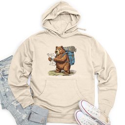 Tourist Bear Unisex Midweight Hoodie