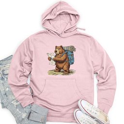 Tourist Bear Unisex Midweight Hoodie