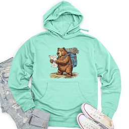 Tourist Bear Unisex Midweight Hoodie