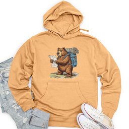 Tourist Bear Unisex Midweight Hoodie