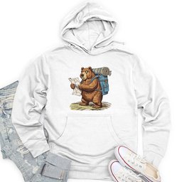 Tourist Bear Unisex Midweight Hoodie