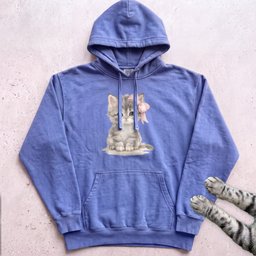 Cute Kitten With Pink Bow Hoodie Gift For Cat Lover