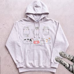 Cute Cat Family Hoodie Gift For Cat Lover