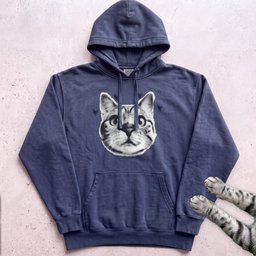 Cute Cat Face Hoodie Gift For Cat Lover