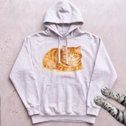 Orange Loafing Cat Hoodie Gift For Cat Lover