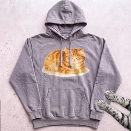 Orange Loafing Cat Hoodie Gift For Cat Lover