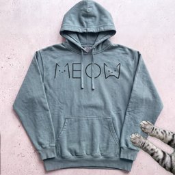 Meow Cat Graphic Hoodie Gift For Cat Lover
