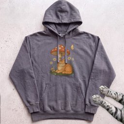 Cat Mushroom Hoodie Gift For Cat Lover