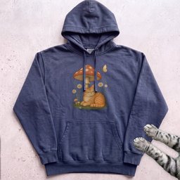 Cat Mushroom Hoodie Gift For Cat Lover
