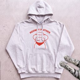 Meowdy Partner Cat Hoodie Gift For Cat Lover