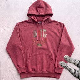 Cat Lady Hoodie Cute Retro Cat Illustration Hoodie Gift For Cat Lover