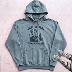 Just A Girl Who Loves Cats Hoodie Gift For Cat Lover