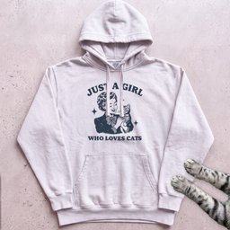 Just A Girl Who Loves Cats Hoodie Gift For Cat Lover