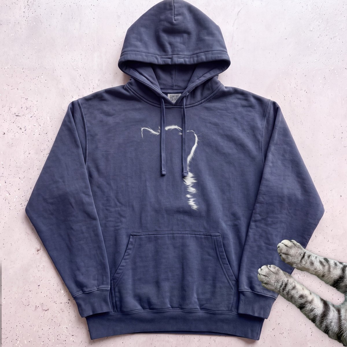 Minimal Cat Silhouette Hoodie Gift For Cat Lover