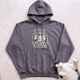Cats Human Butler Personalized Custom Hoodie Gift For Cat Lover