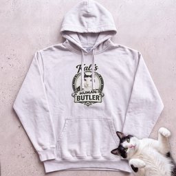 Cats Human Butler Personalized Custom Hoodie Gift For Cat Lover