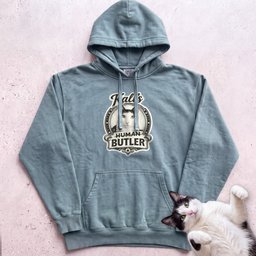 Cats Human Butler Personalized Custom Hoodie Gift For Cat Lover