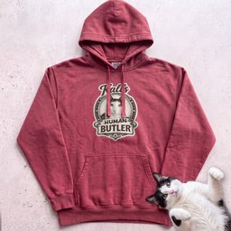 Cats Human Butler Personalized Custom Hoodie Gift For Cat Lover