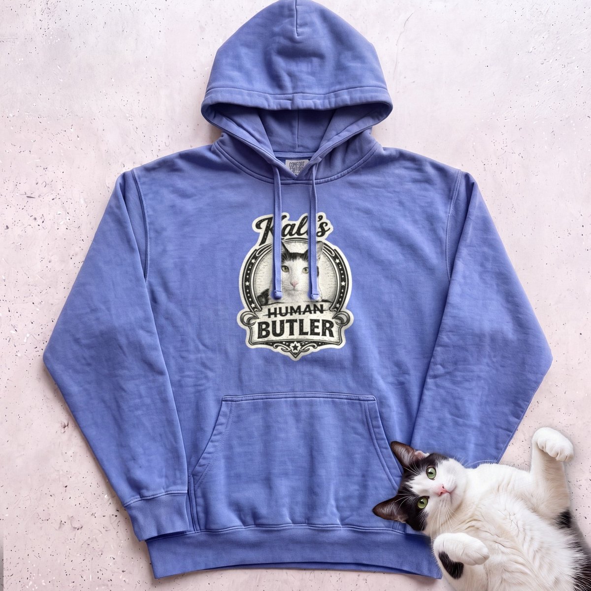Cats Human Butler Personalized Custom Hoodie Gift For Cat Lover